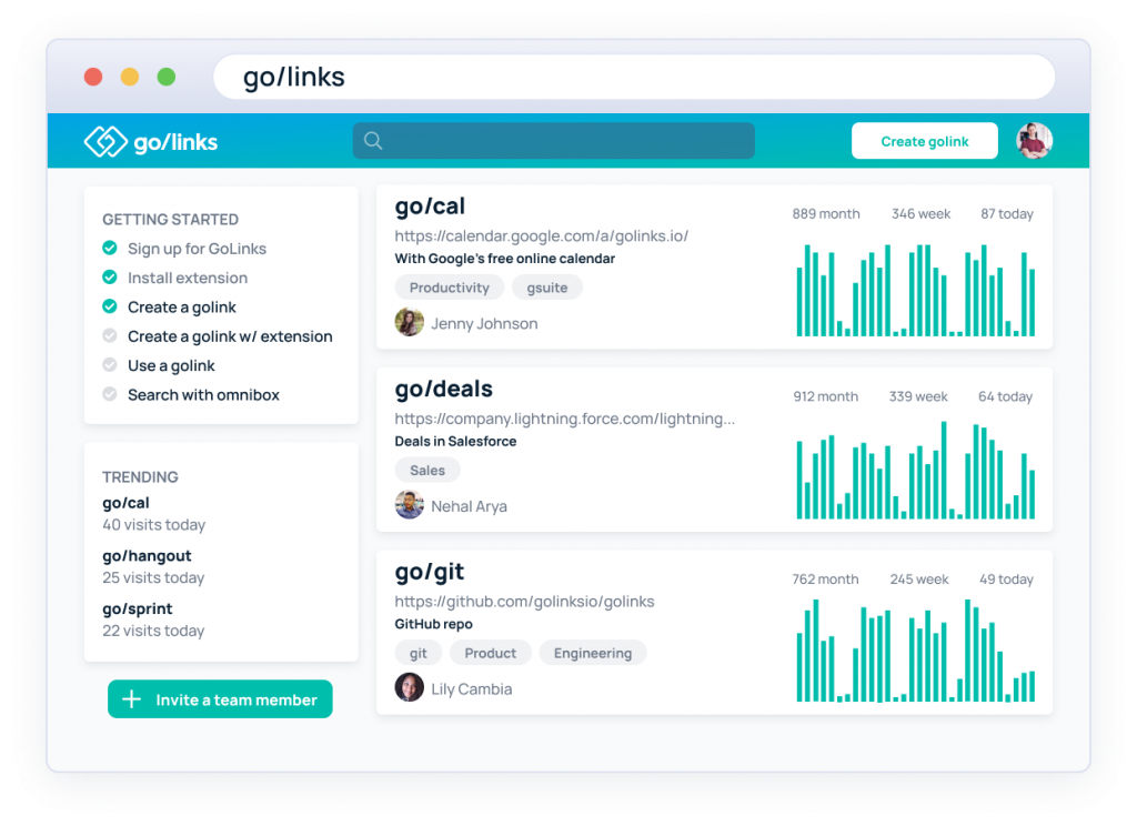 GoLinks is a remote work tool