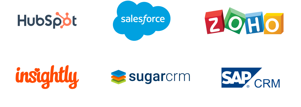 Customer relationship management (CRM) tools: Hubspot, Salesforce, Zoho CRM, Insightly, SugarCRM, SAP CRM