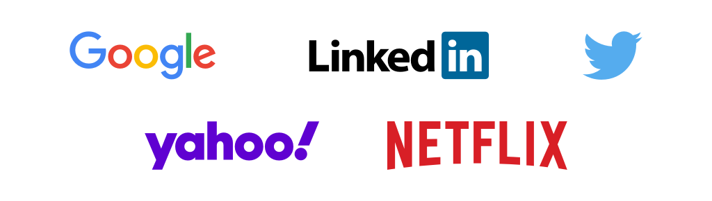 Logos of enterprises that use a go link solution