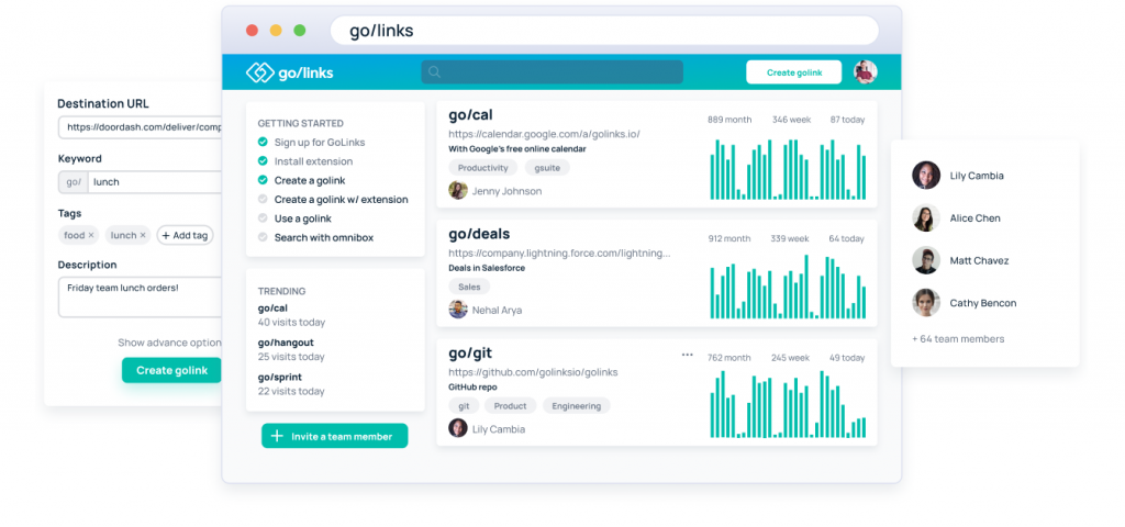 GoLinks Dashboard