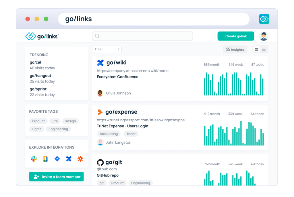 GoLinks: A knowledge management tool