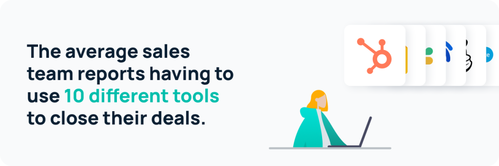 The average sales team has 10 different tools to close their deals 