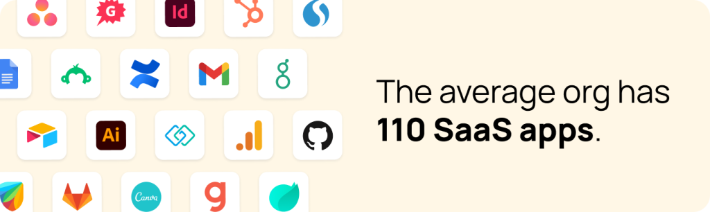The average org has 110 SaaS apps. 