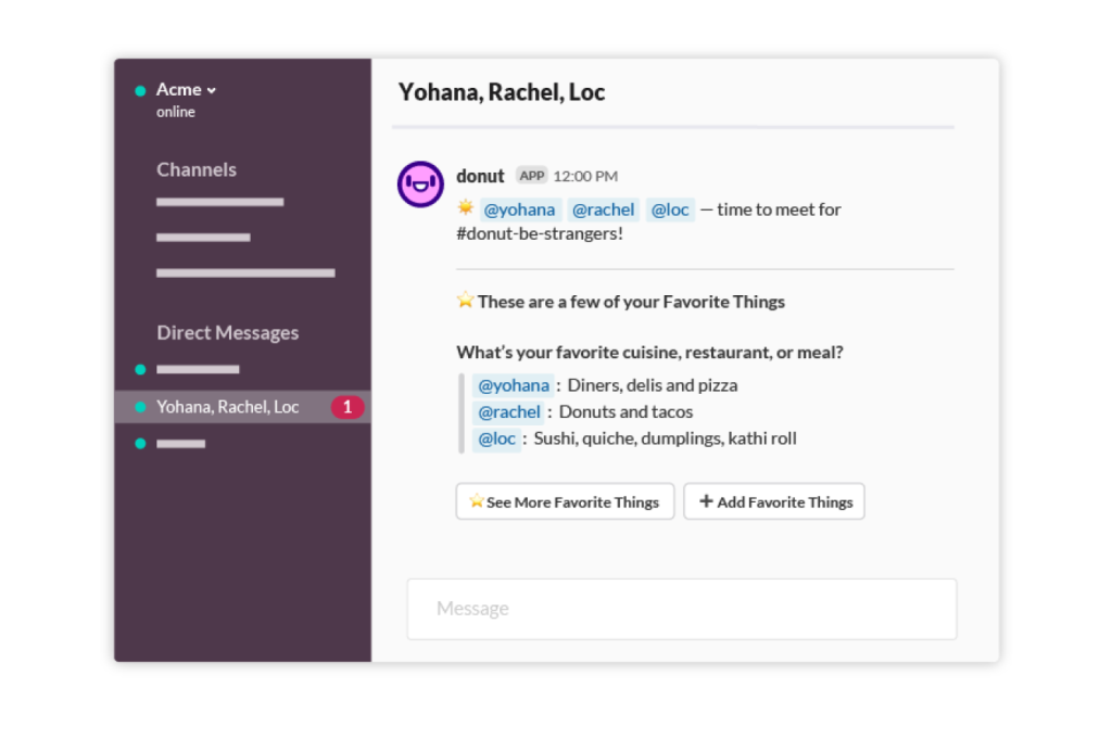 Internal comms tools: Donut