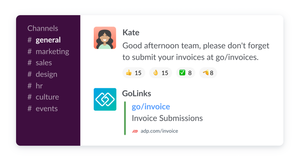 How to use GoLinks in Slack to improve business operations processes