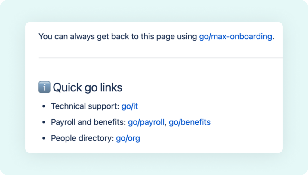 GoLinks Confluence integration: Share resources easily with go links