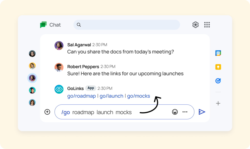 How to convert go links in Google Chat