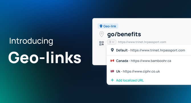 Geo-links: One Go Link for Different Geographic Locations