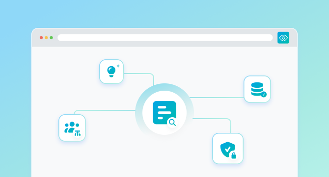 Enterprise knowledge management architecture diagram showing capture, retrieval, activation, governance, and AI integration layers.