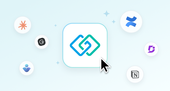 Illustration of enterprise knowledge management platforms integrated with search and collaboration tools, highlighting unified knowledge access across business systems.