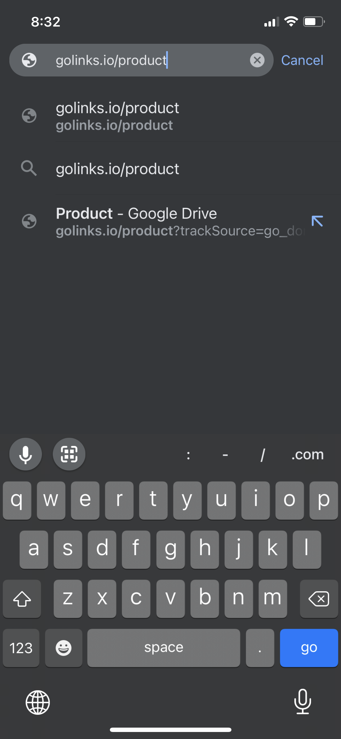 The GoLinks® Help Center Using go links on mobile browsers