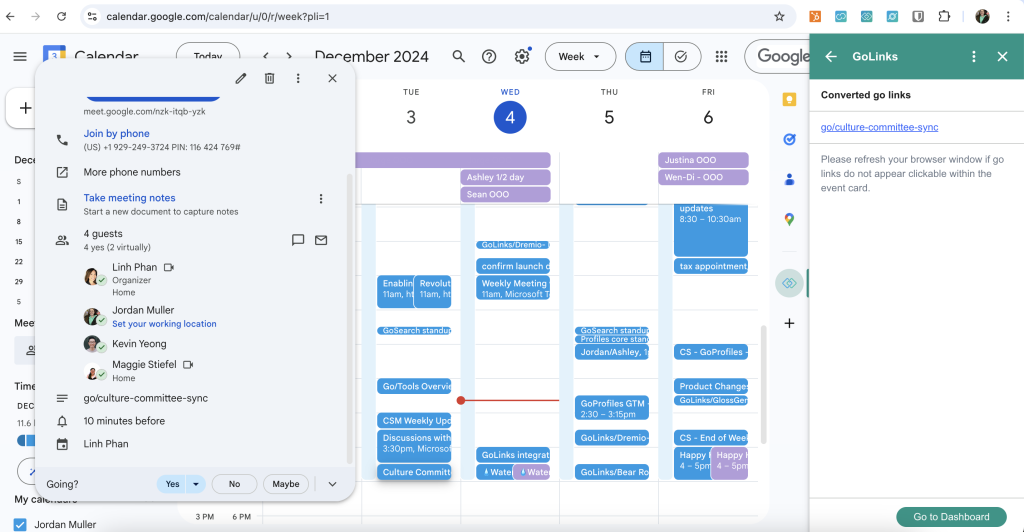 google calendar integration