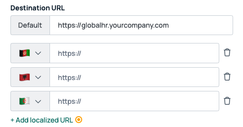Add localized URL window